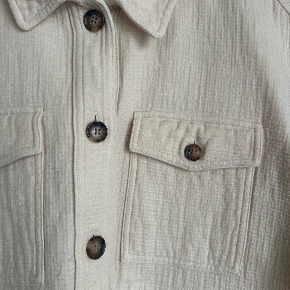 Madewell Womens Waffleback Branner Shirt Jacket Shacket - Picture 7 of 15